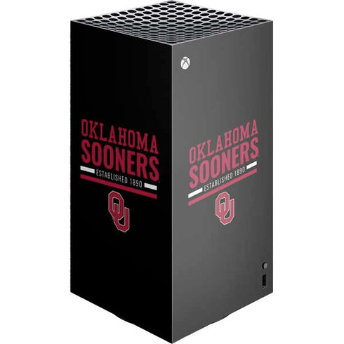 University of Oklahoma Sooners Est 1890 XBox Series X Digital Edition Console Skin